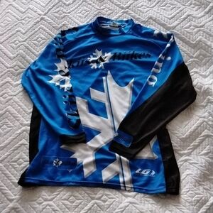 LG Blue and Black Long Sleeve Cycling Jersey